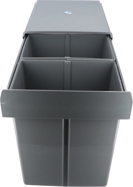4cookz® Inbouw Prullenbak Duo 2 bakken Afvalscheiding 2x 20 liter - 34 cm breed
