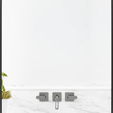 Badkamerspiegel - Zwart - 71 x 50 cm - Wandspiegel - Rechthoekige Spiegel met Frame van Aluminiumlegering - Spiegel voor Slaapkamer, Woonkamer en Badkamer