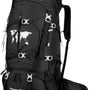 Backpack - Zwart - 79 x 33 x 23 cm - Backpack Organizer - Met Waterzak - Backpack 75 Liter - Backpack Heren - Backpack Vrouwen - Back Pack Heren - Back Pack Vrouwen - Flightbag