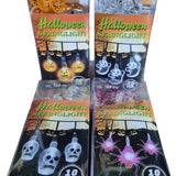 Sasemy - Halloween set - Lichtsnoer - Lampjes - LED Slinger - 4 stuks -Spook - Spin - Pompoen - Doodskop 100 cm - 10 Ledlapjes per slinger -Halloween versiering - Griezelen - Plus gratis spookje