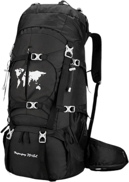 Backpack - Zwart - 79 x 33 x 23 cm - Backpack Organizer - Met Waterzak - Backpack 75 Liter - Backpack Heren - Backpack Vrouwen - Back Pack Heren - Back Pack Vrouwen - Flightbag