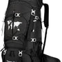 Backpack - Zwart - 79 x 33 x 23 cm - Backpack Organizer - Met Waterzak - Backpack 75 Liter - Backpack Heren - Backpack Vrouwen - Back Pack Heren - Back Pack Vrouwen - Flightbag