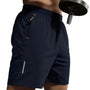 SparkNine Apex fitnesshort - sportbroek - met ritszakken - 152-158 - zwart - functioneel - sneldrogend & ademend - elastische band met trekkoord