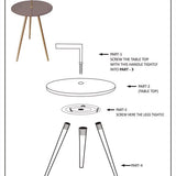 Boltze® Tobo Bijzettafel-set 2 stuks 35x52/45x58 cm - Zwart/Kaki