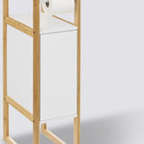 Toiletrolhouder Natureo met Reserverolhouder 33x20x80cm - Wit/Bruin