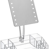 Make-up spiegel met LED en opbergbakjes 28x16x38cm