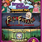 Denda Games 3 Pack: Amusement Park + Film Fatale: Lights, Camera, Madness + World Mosaics 6