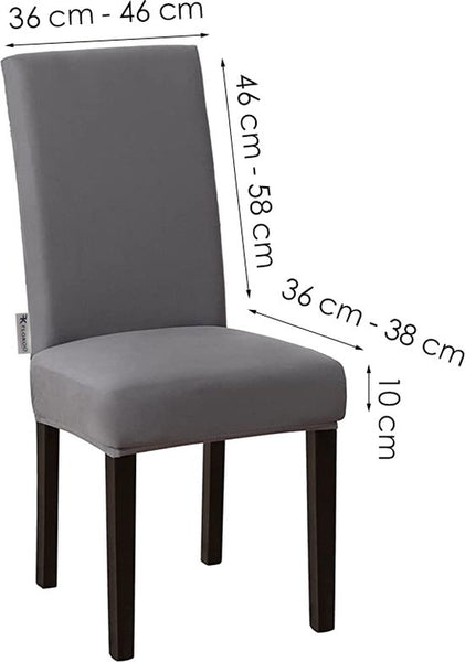 Stoelhoezen - Eetkamerstoel Hoes - 6 Stuks - Grijs - Bescherm stijlvol je stoelen - Eetkamerstoel Hoes Stretch