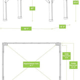 Westmann - YD12944 - Paviljoen - Pergola - Partytent - 315 x 371 x 490 cm