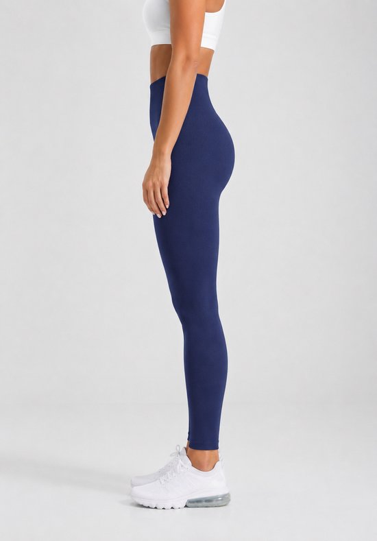 SparkNine Serenafit sportlegging - M - blauw - hoge taille - zacht & comfortabel materiaal - tweede huid - stretch - buikcontrole