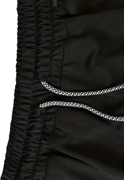 SparkNine Stridex fitness short heren - dubbellaags - met telefoonzak - M - zwart - sneldrogend - met handdoeklus & zakken - functioneel & comfortabel
