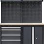 Feistos Gereedschapskast Apollo 5 | 46x136x200 cm - Grijs/zwart