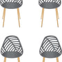 Home Deco Factory Almeria 4 stuks Comfortabele tuinstoelen - Grijs