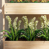 Verhoogde Plantenbak Hout - 4-laags Plantenrek met Drainage - 88,5 x 45 x 140 cm