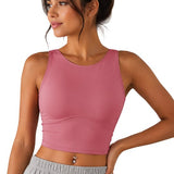 SparkNine Supportflex Sporttop met Built-in Bra - uitneembare pads - L - roze - sport bh - met hoge ondersteuning - cropped
