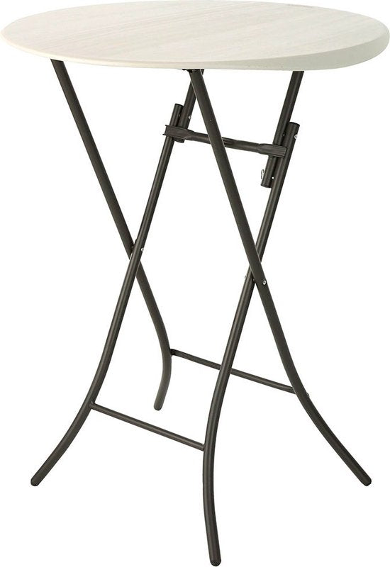 Lifetime® Statafel 110 cm hoog - Stevig Kunststof Ø 84 cm - Wit