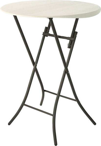 Lifetime® Statafel 110 cm hoog - Stevig Kunststof Ø 84 cm - Wit