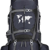 Backpack - Zwart - 79 x 33 x 23 cm - Backpack Organizer - Met Waterzak - Backpack 75 Liter - Backpack Heren - Backpack Vrouwen - Back Pack Heren - Back Pack Vrouwen - Flightbag