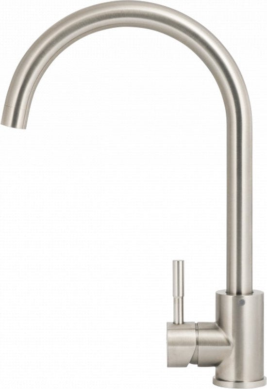 Luzzo® Iseo Mengkraan Wastafel – Brushed zilver – Moderne Badkamerkraan