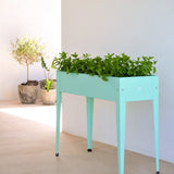 Herstera Garden® Urban Hoge Plantenbak Staal - 100x40x84cm - Mintgroen