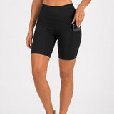 SparkNine Softflow korte sportbroek - met zakken - zachte stof - 4XL - zwart - dames short - half lang - fietsshort
