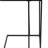Bijzettafel Industrieel – Laptoptafel Bank – C-vorm Tafel – Smalle Bijzettafel – Houtlook Blad – Metaal Frame – Voor Woonkamer en Slaapkamer