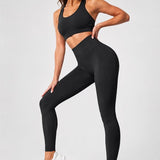 SparkNine Coreflex sportlegging - S - zwart - hoge taille - elastisch - squatproof - ondersteuning
