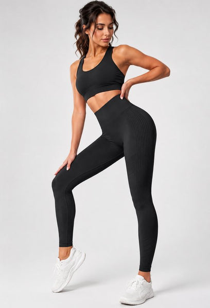 SparkNine Coreflex sportlegging - S - zwart - hoge taille - elastisch - squatproof - ondersteuning