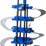 DMG Supply Politiegarage Speelset - 3-Laagse Speelgoedgarage met Lift en Helikopterplatform - Met 2 Auto’s en 1 Helikopter - Vanaf 3 Jaar