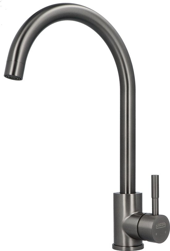 Luzzo® Iseo Mengkraan Wastafel – Gun Metal – Moderne Badkamerkraan