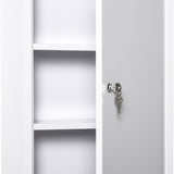 4goodz Medicijnkastje EHBO-kastje met slot RVS 18x40x60 cm - Wit