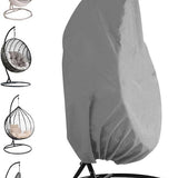Beschermhoes Hangstoel Egg - Grijs - 190 x 115 cm - Waterproof - Universeel model - Hoes van Egg Chair - Waterdichte Beschermer voor Egg Stoel met Standaard