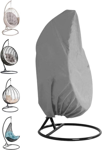 Beschermhoes Hangstoel Egg - Grijs - 190 x 115 cm - Waterproof - Universeel model - Hoes van Egg Chair - Waterdichte Beschermer voor Egg Stoel met Standaard