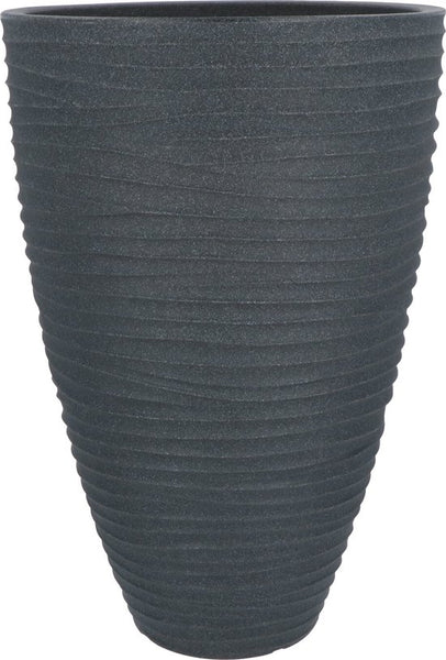 Plantenbak/Bloembak Hoog Rond 40 cm met Ribbels