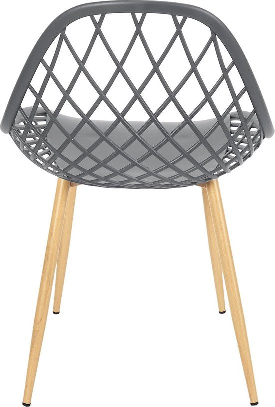 Home Deco Factory Murcia 4 stuks Comfortabele tuinstoelen - Grijs