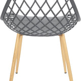 Home Deco Factory Murcia 4 stuks Comfortabele tuinstoelen - Grijs