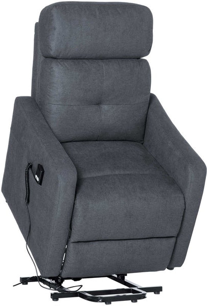 Elektrische Relax fauteuil met opstahulp en ligfunctie - Grijs