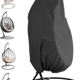 Beschermhoes Hangstoel Egg - Zwart - 190 x 115 cm - Waterproof - Universeel model - Hoes van Egg Chair - Waterdichte Beschermer voor Egg Stoel met Standaard
