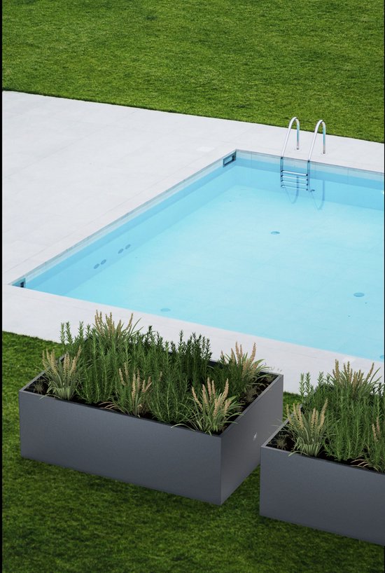 Herstera Garden® Plantenbak HG08978802 - Moestuin - 150x100x25 cm - Antraciet