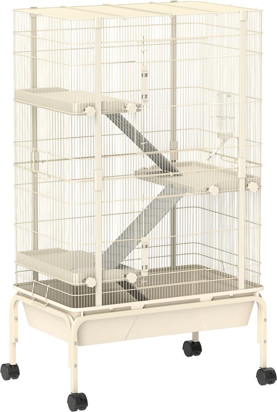 Chinchilla en Hamsterkooi met 4 Verdiepingen - 48x88x150 cm