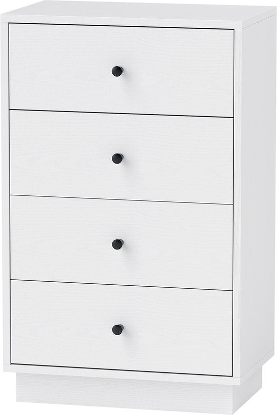 4goodz Ladenkast met 4 Laden 29x47x 79 cm - Wit