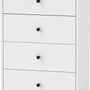4goodz Ladenkast met 4 Laden 29x47x 79 cm - Wit