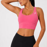 SparkNine Elevate sport-bh - S - roze - gekruiste rug - push-up effect - stevige ondersteuning - met uitneembare pads