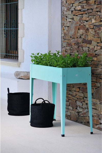 Herstera Garden® Urban Hoge Plantenbak Staal - 100x40x84cm - Mintgroen