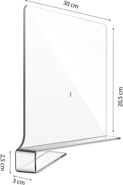Plankverdeler - 4 Stuks - Transparant - Kledingkast Organizer - Plank Organizer - Boekenstandaard - Plank Verdeler - Kast Verdeler