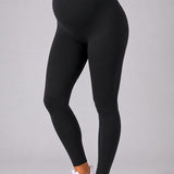 SparkNine Mamaactive maternity legging - XXL - zwart - hoge taille - rekbaar - zacht & ademend materiaal - ondersteunend - zwangerschapslegging