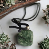 Sasemy - Edelsteen - Groene Jaspis - Edelstenen - Edelsteen Hanger - Edelsteen Ketting - Verjaardag Cadeau -Cadeau - Moederdag - Vaderdag Cadeau - Sinterklaas cadeau - Kerstcadeau