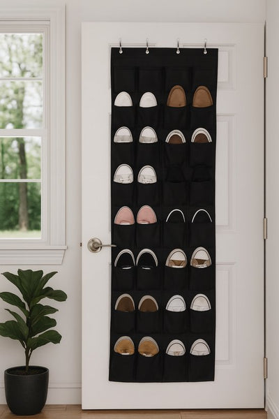 Schoenenkast Hangend - Schoenenzak 35 vakken - Opbergen van Schoenen aan Deur - Schoenenzak Zwart - Oplossing voor rondslingerende schoenen - Hoogwaardige Schoenenkast