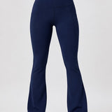 SparkNine Serenaflare dames legging - flare pants - met zakken - S - blauw - hoge taille - stijlvol - elastisch