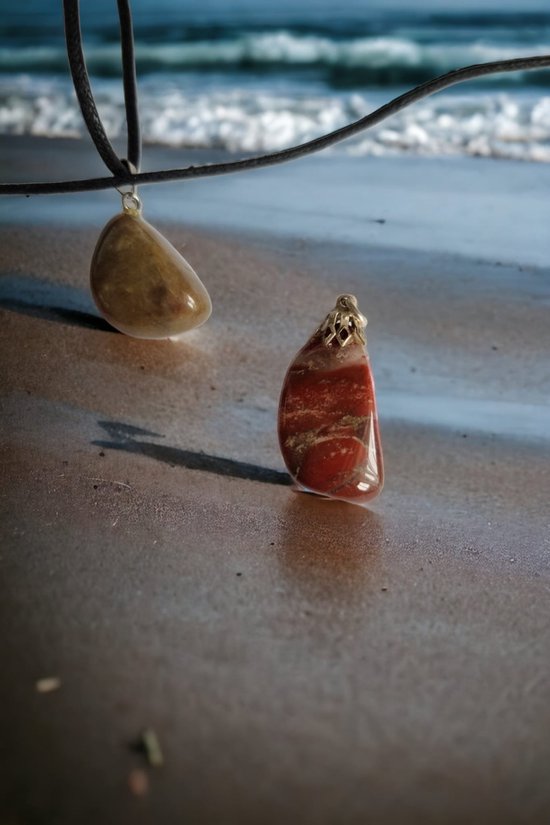 Sasemy - Edelsteen - Jaspis - Rode Jaspis - Edelstenen - Edelsteen Hanger - Edelsteen Ketting - Verjaardag cadeau - Cadeau - Moederdag Cadeau - Vaderdag Cadeau - Sinterklaas cadeau - Kerstcadeau